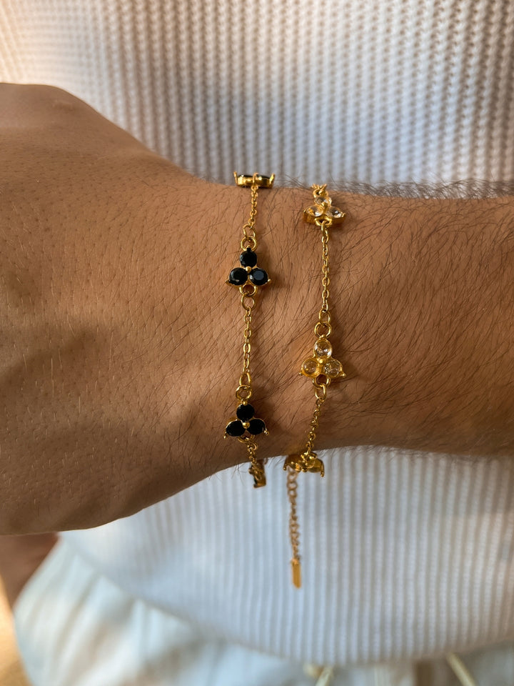 MIDNIGHT CLOVER BRACELET | 18K Goud
