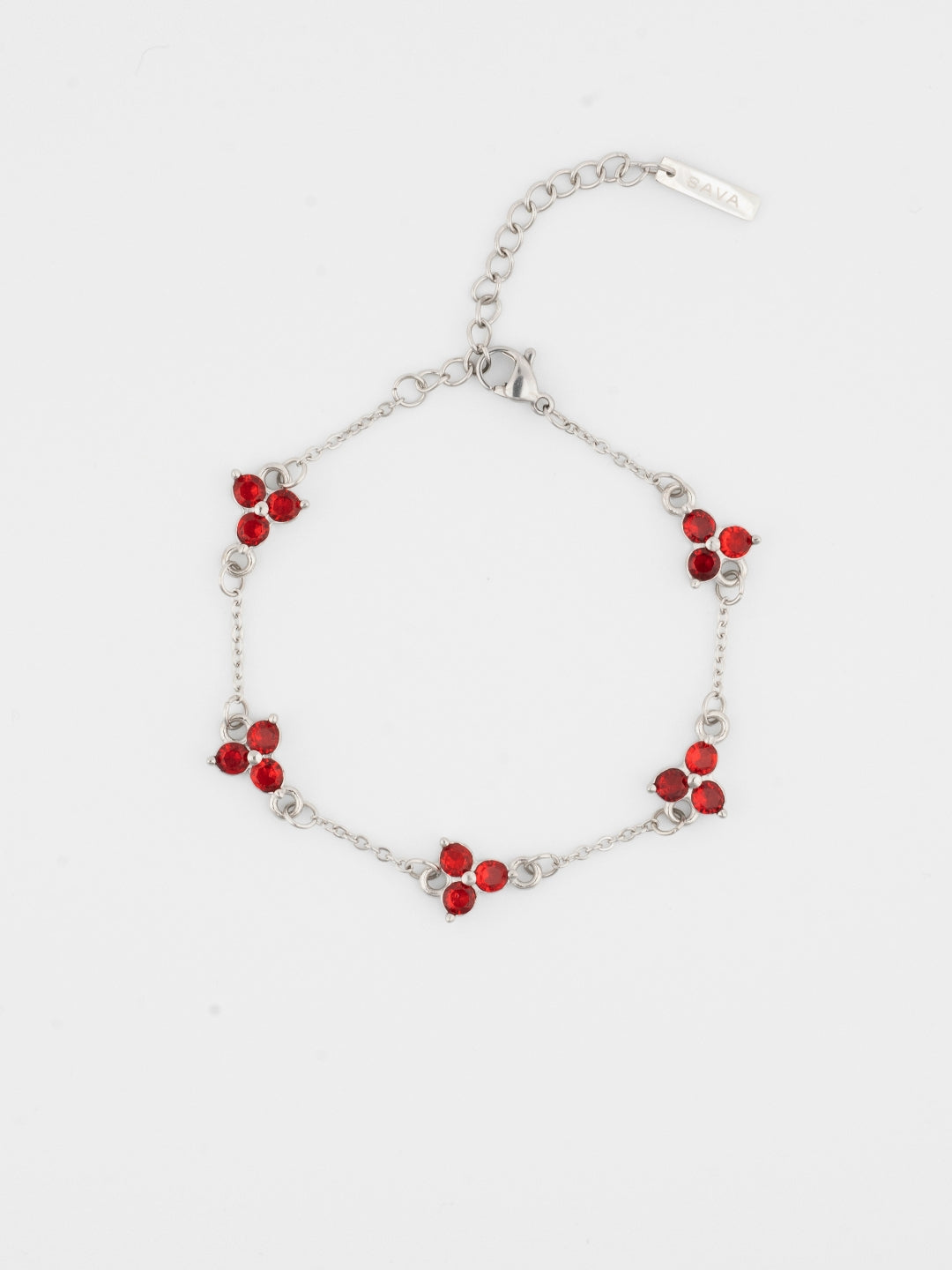 RED CLOVER BRACELET | Zilver