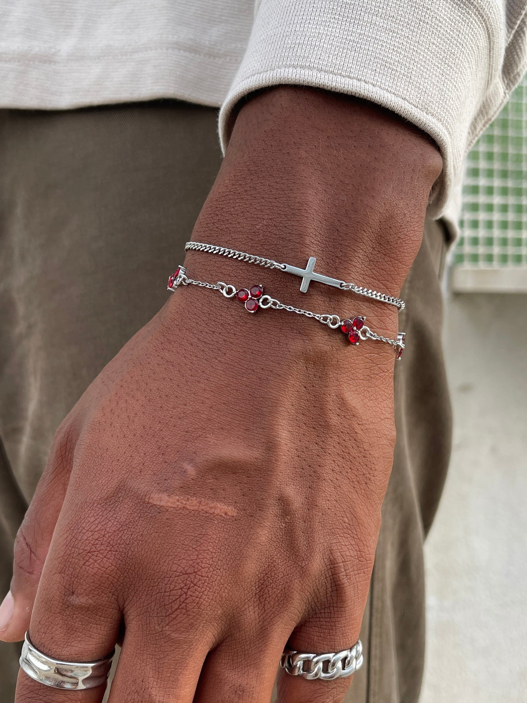 CROSS BRACELET | Zilver