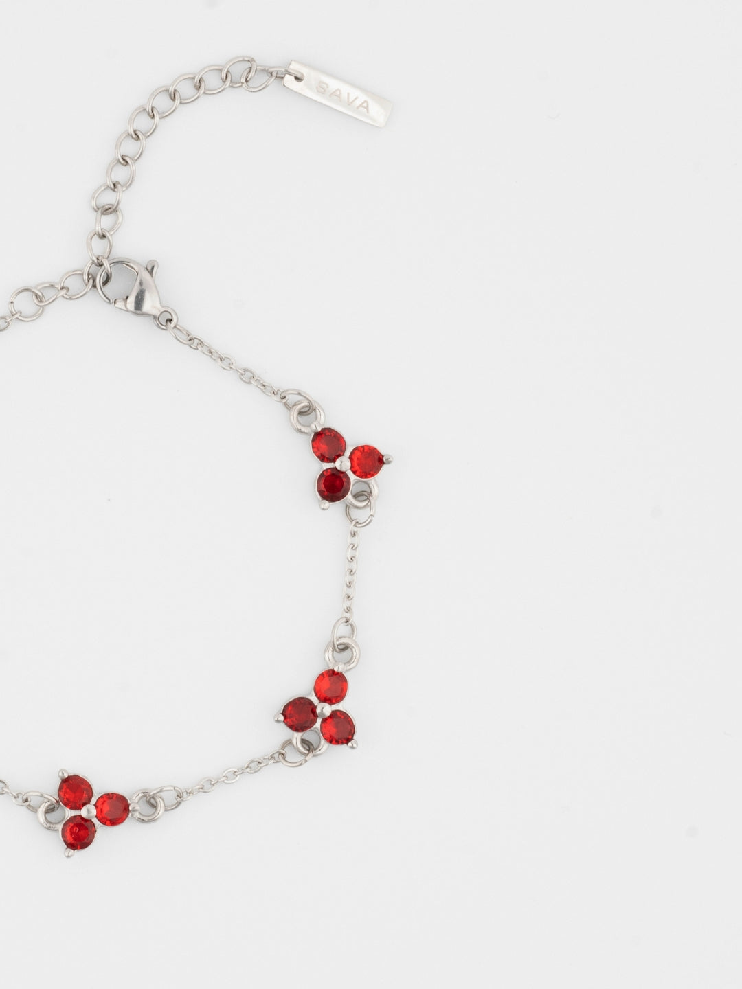 RED CLOVER BRACELET | Zilver