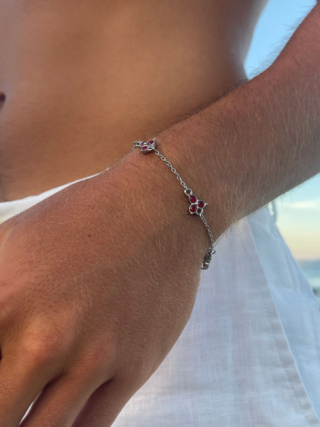 RED CLOVER BRACELET | Zilver