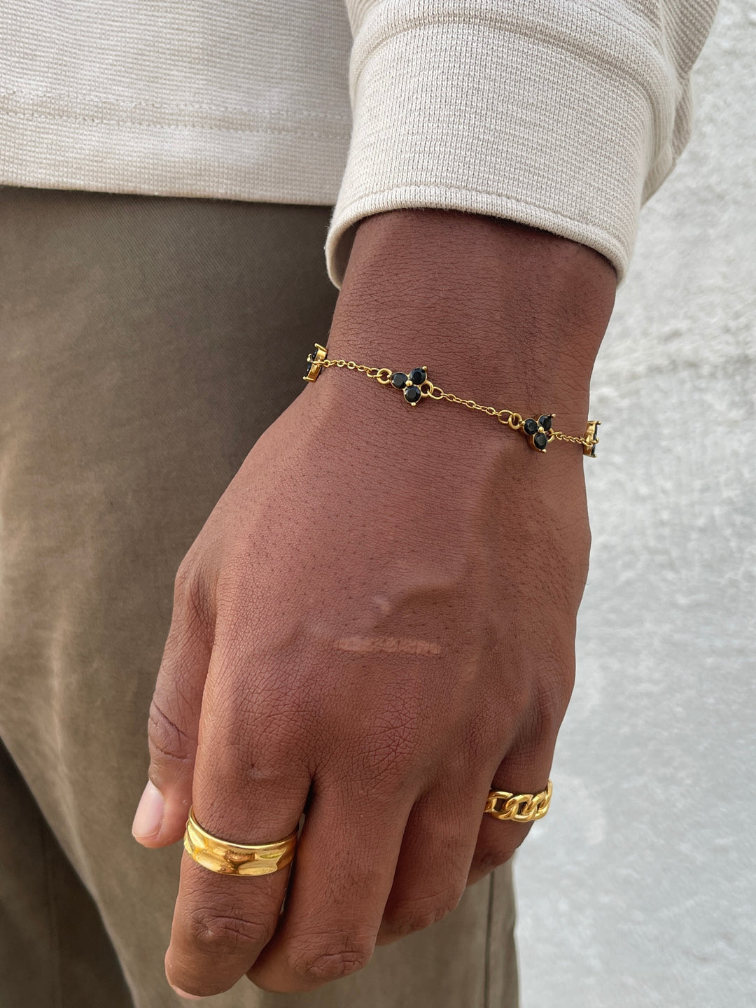 MIDNIGHT CLOVER BRACELET | 18K Goud