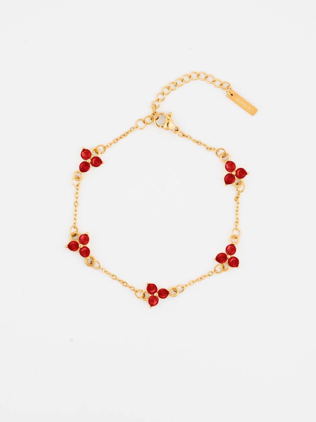 SAVA Amsterdam - Red Clover Bracelet