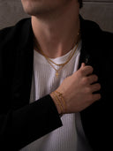 CROSS X ROPE 3MM SET | 18K Gold