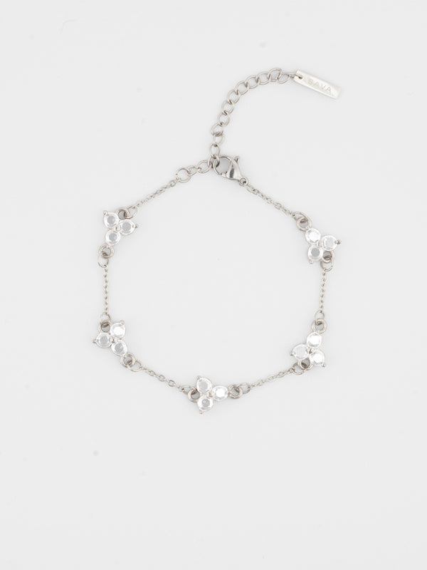 WHITE CLOVER BRACELET | Silver