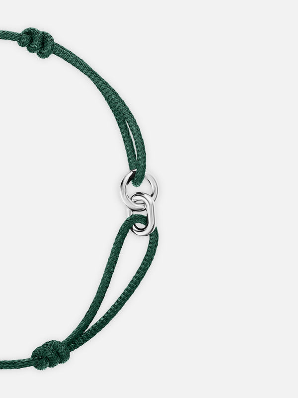 GREEN UNITY BRACELET | Silver
