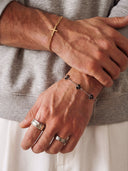 MIDNIGHT CLOVER BRACELET | Silver