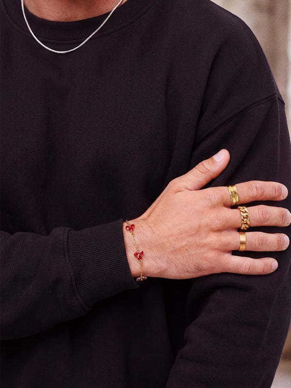 RED CLOVER BRACELET | 18K Gold