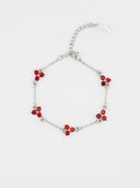 RED CLOVER BRACELET | Silver