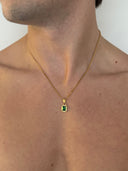 GREEN GEMSTONE CHAIN | 18K Gold