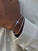 CROSS X ROPE 3MM SET | Silver