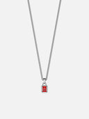 RED GEMSTONE CHAIN | Silver