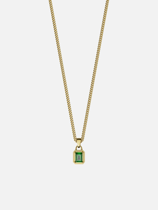 GREEN GEMSTONE CHAIN | 18K Gold