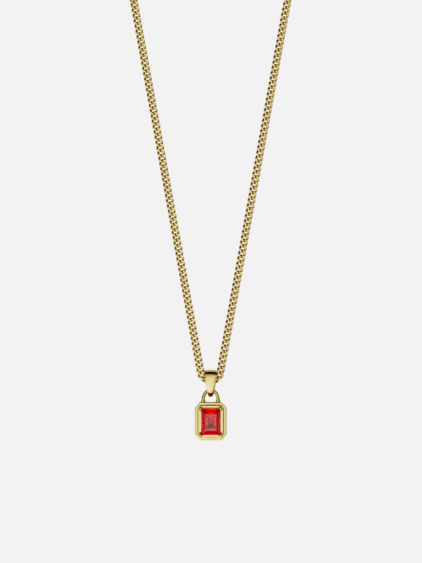 RED GEMSTONE CHAIN | 18K Gold