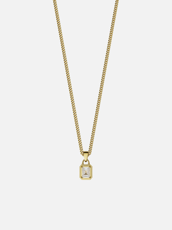 WHITE GEMSTONE CHAIN | 18K Gold