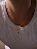 GREEN GEMSTONE CHAIN | 18K Gold