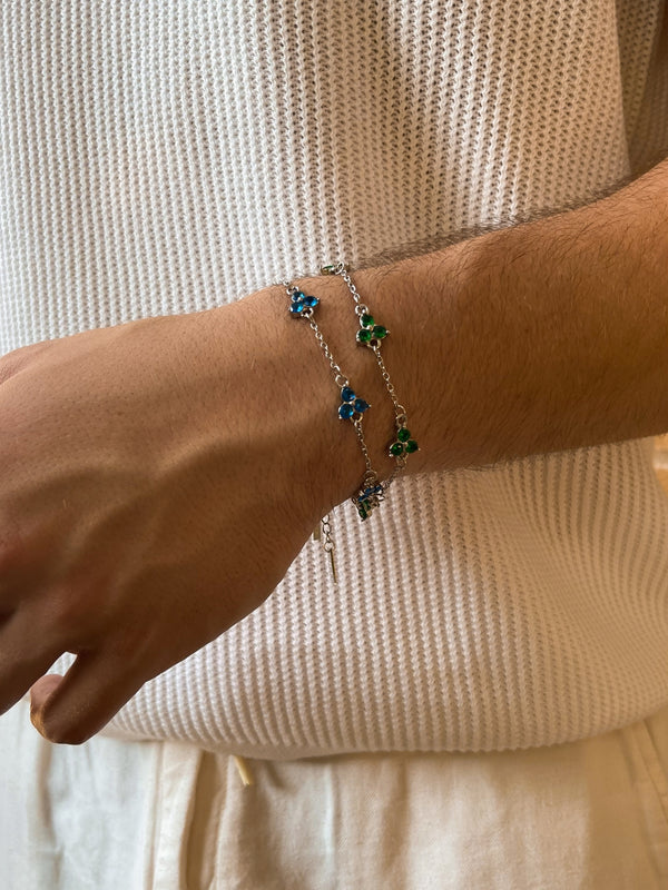 CLOVER BRACELET SET | Silver