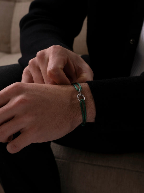 GREEN UNITY BRACELET | Silver