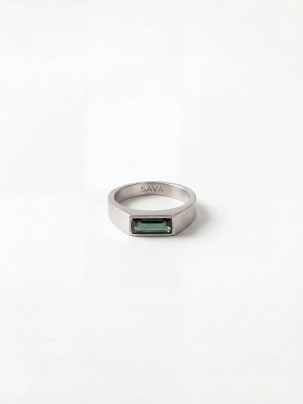 GREEN COMO RING | Silver