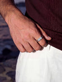 WHITE COMO RING | Silver