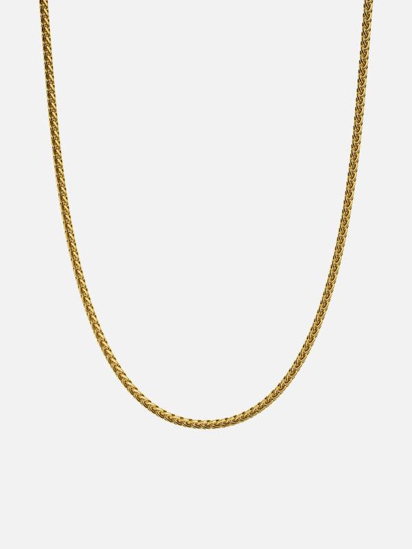 WHEAT CHAIN 3MM | 18K Gold