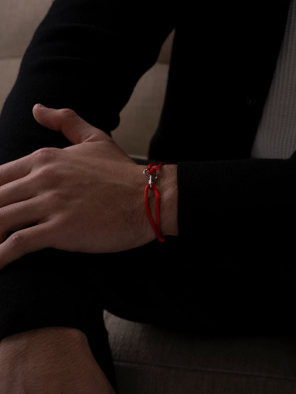 RED UNITY BRACELET | Silver