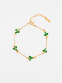 GREEN CLOVER BRACELET | 18K Gold