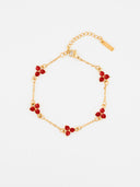 RED CLOVER BRACELET | 18K Gold