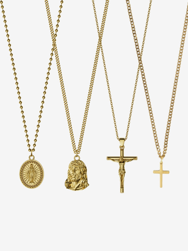 CHRISTIAN CHAIN SET | 18K Gold