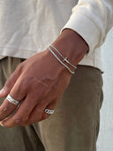 CROSS X ROPE 3MM SET | Silver