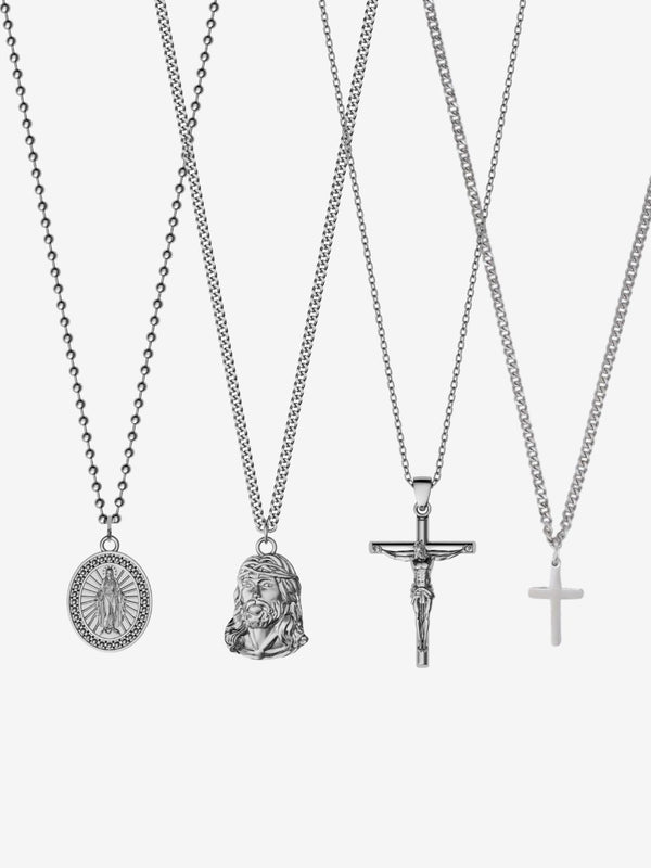 CHRISTIAN CHAIN SET | Silver